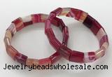 CGB3168 7.5 inches 12*15mm rectangle agate bracelets wholesale