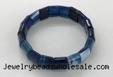 CGB3171 7.5 inches 12*15mm rectangle agate bracelets wholesale