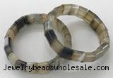 CGB3175 7.5 inches 12*15mm rectangle agate bracelets wholesale