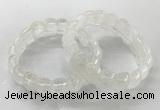 CGB3220 7.5 inches 12*20mm oval white crystal bracelets