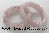 CGB3221 7.5 inches 12*20mm oval rose quartz bracelets