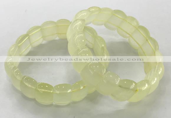 CGB3222 7.5 inches 12*20mm oval lemon quartz bracelets