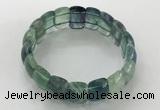 CGB3226 7.5 inches 12*20mm oval fluorite gemstone bracelets