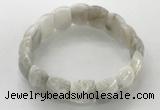 CGB3227 7.5 inches 12*20mm oval grey agate gemstone bracelets