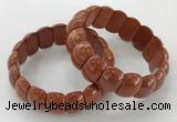 CGB3232 7.5 inches 12*20mm oval red jasper bracelets