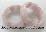 CGB3240 7.5 inches 12*25mm oval rose quartz bracelets