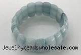 CGB3242 7.5 inches 12*25mm oval imitation aquamarine bracelets