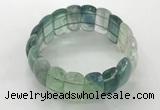 CGB3243 7.5 inches 12*25mm oval fluorite gemstone bracelets