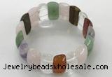 CGB3244 7.5 inches 12*25mm oval mixed quartz bracelets