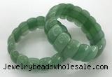 CGB3257 7.5 inches 12*25mm oval green aventurine bracelets