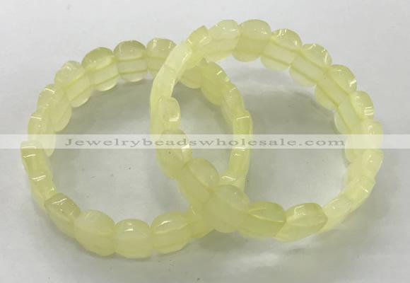 CGB3282 7.5 inches 10*15mm faceted oval lemon quartz bracelets