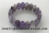 CGB3311 7.5 inches 10*20mm faceted oval amethyst bracelets