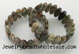 CGB3316 7.5 inches 10*20mm faceted oval rainforest agate bracelets