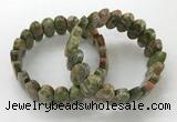 CGB3317 7.5 inches 10*20mm faceted oval unakite bracelets