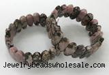 CGB3318 7.5 inches 10*20mm faceted oval rhodonite bracelets