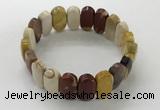 CGB3319 7.5 inches 10*20mm faceted oval mookaite bracelets