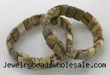 CGB3337 7.5 inches 10*15mm rectangle picture jasper bracelets