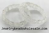 CGB3360 7.5 inches 10*15mm oval white crystal bracelets