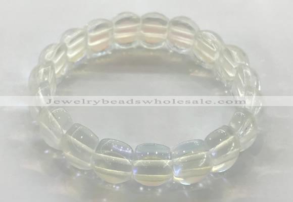 CGB3365 7.5 inches 10*15mm oval synthetic moonstone bracelets