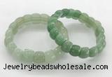 CGB3370 7.5 inches 10*15mm oval green aventurine bracelets