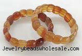 CGB3372 7.5 inches 10*15mm oval red agate bracelets