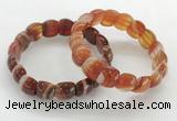 CGB3373 7.5 inches 10*15mm oval red line agate bracelets