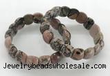 CGB3378 7.5 inches 10*15mm oval rhodonite bracelets wholesale