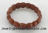 CGB3384 7.5 inches 10*15mm oval red jasper bracelets wholesale