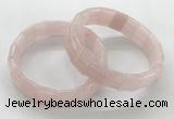 CGB3391 7.5 inches 10*15mm rectangle rose quartz bracelets