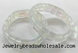 CGB3394 7.5 inches 10*15mm rectangle synthetic moonstone bracelets