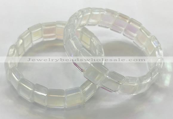 CGB3394 7.5 inches 10*15mm rectangle synthetic moonstone bracelets