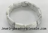 CGB3406 7.5 inches 15*21mm white howlite gemstone bracelets