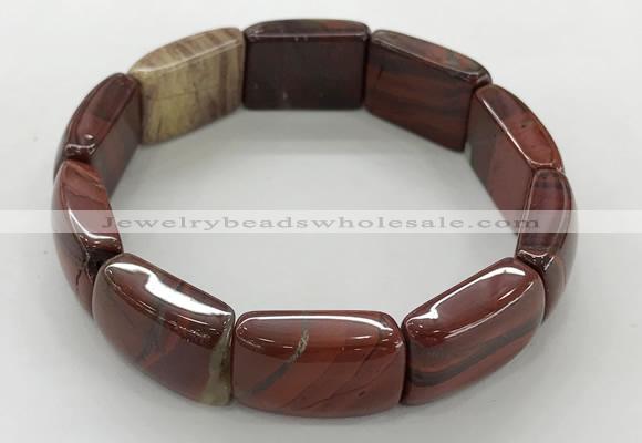 CGB3413 7.5 inches 15*21mm red jasper gemstone bracelets