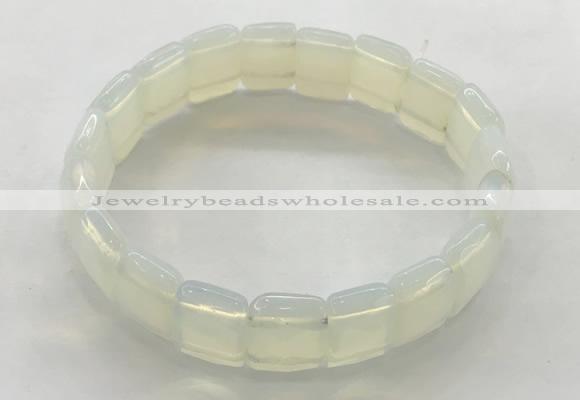 CGB3424 7.5 inches 12*15mm faceted rectangle opal bracelets