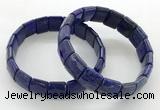 CGB3436 7.5 inches 12*15mm faceted rectangle lapis lazuli bracelets