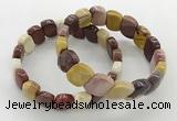 CGB3452 7.5 inches 10*15mm faceted marquise mookaite bracelets