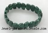 CGB3454 7.5 inches 10*15mm faceted marquise imitation malachite bracelets