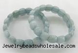 CGB3461 7.5 inches 10*14mm faceted oval imitation aquamarine bracelets