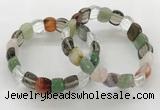 CGB3467 7.5 inches 10*14mm faceted oval mixed gemstone bracelets