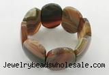 CGB3492 7.5 inches 30*40mm oval agate gemstone bracelets