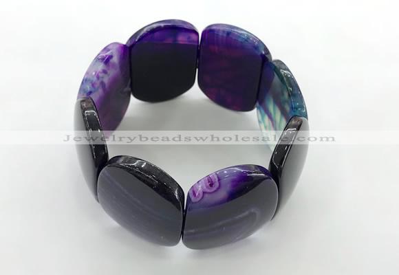 CGB3493 7.5 inches 30*40mm oval agate gemstone bracelets