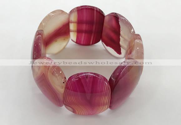 CGB3494 7.5 inches 30*40mm oval agate gemstone bracelets