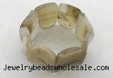 CGB3500 7.5 inches 30*40mm oval agate bracelets wholesale