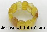 CGB3510 7.5 inches 18*30mm faceted oval agate bracelets