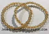 CGB4027 7.5 inches 6mm round citrine beaded bracelets wholesale