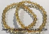 CGB4028 7.5 inches 7mm round citrine beaded bracelets wholesale