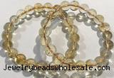 CGB4030 7.5 inches 9mm round citrine beaded bracelets wholesale