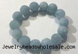 CGB4039 7.5 inches 13mm faceted round aquamarine beaded bracelets