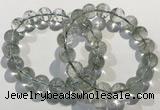 CGB4044 7.5 inches 11mm round green phantom quartz beaded bracelets