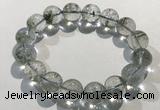 CGB4045 7.5 inches 12mm round green phantom quartz beaded bracelets